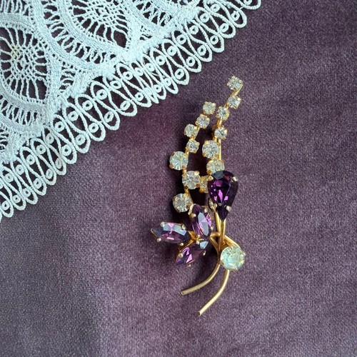Vintage lila strass - uk,