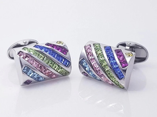 Regenbogen multi edelstein - regenbogen, 14k