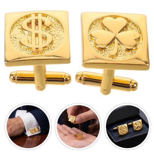 Luxury golden copper cufflinks - copper,