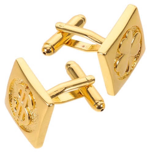 Golden copper cufflinks - copper,