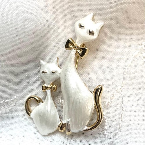Vintage katze brosche - katze,