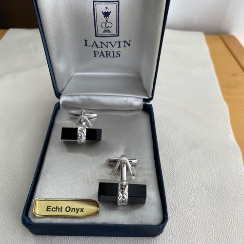 Lanvin onyx manschettenknöpfe - lanvin,