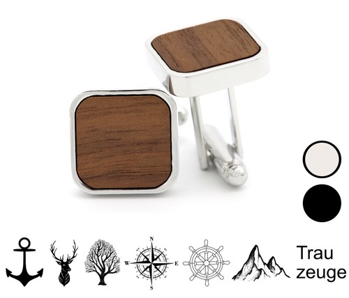 Manschettenknöpfe herren holz - manschettenknöpfe,